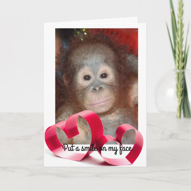 Mettez un sourire sur ma carte Saint-Valentin (Devant)