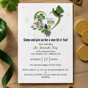 Mettez Votre Irlandais ! Invitation de la fête de