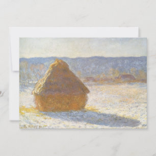 Meule de foin au matin, effet de neige de Claude M