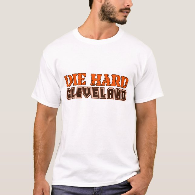 Meurent le T-shirt dur de logo de Cleveland (Devant)