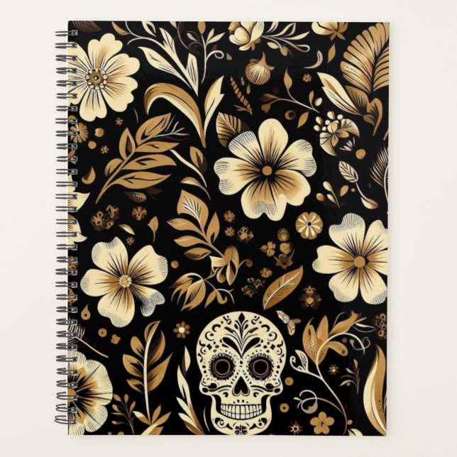 mexican dead and floral black art Poker (Devant)