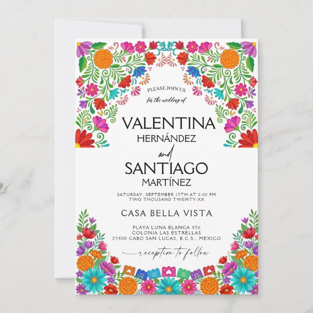 Mexican Fiesta Wedding Invitation (Devant)