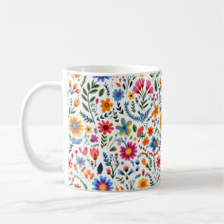 Mexican Floral Pattern Mug