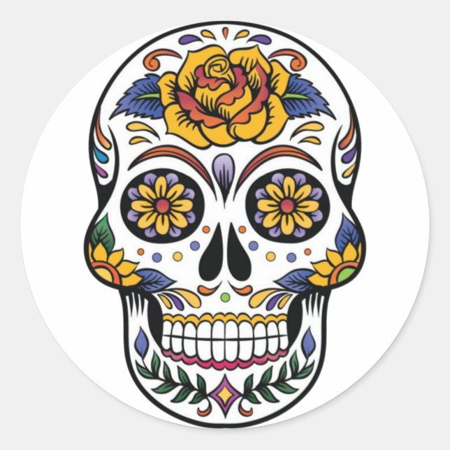 Mexican Skull Sticker (Devant)