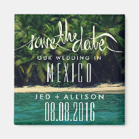 Mexico Beach Wedding Save the Date Magnet