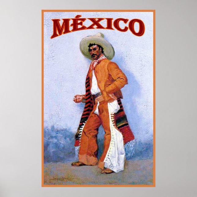 México ~ Poster Vintage voyage (Devant)