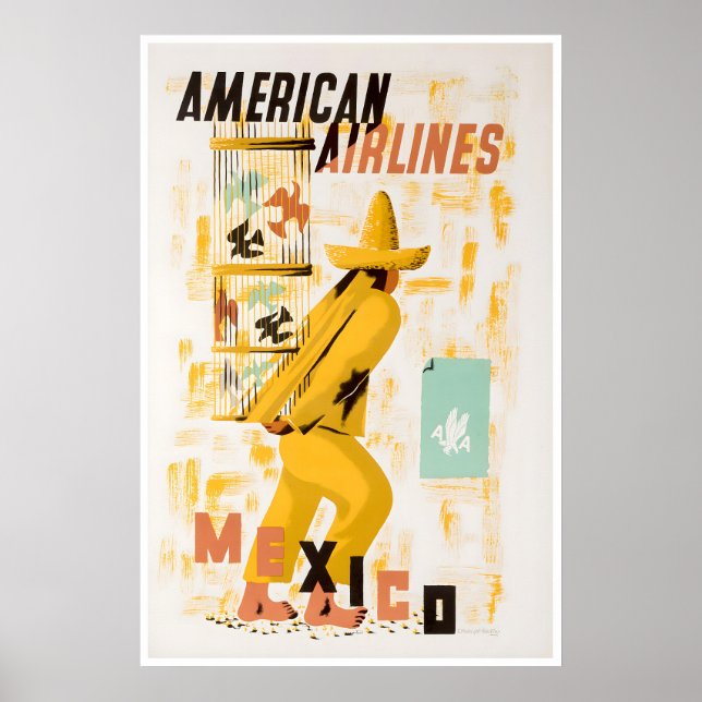 Mexico Print Mexican Art American Travel Poster (Devant)