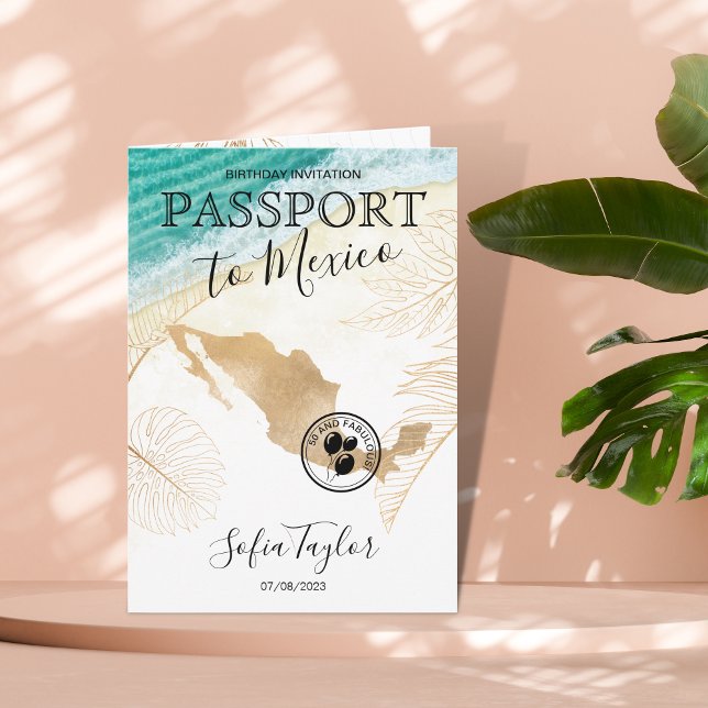Mexique 50 et fabuleux Anniversaire Carte de Passe (Créateur téléchargé)