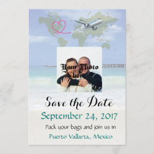 Mexique Destination Wedding Enregistrer la carte D