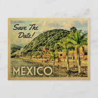 Mexique Enregistrer la date Cartes postales Vintag