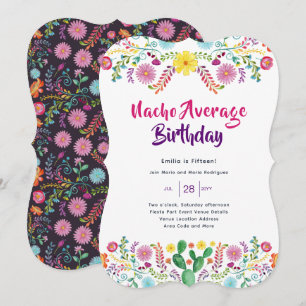 Mexique FIESTA Anniversaire Invitation Folk Art