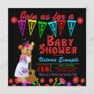 Mexique Fiesta Baby Girl Douche Invitations
