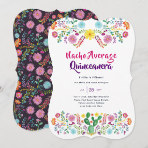 Mexique FIESTA Quinceanera Invitation Folk Art