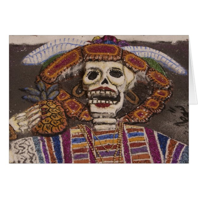 Mexique, Oaxaca. Tapisserie de sable (tapete de ar (Devant horizontal)