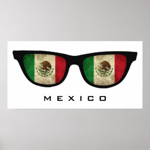 Mexique Shades texte personnalisé et affiche coule