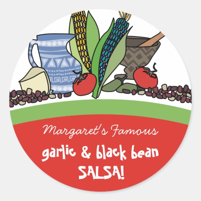 Mexique Southwestern aliments étiquettes cadeaux a (Devant)