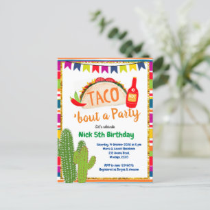 Mexique Taco Bout une fête Invitation anniversaire