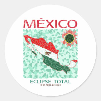 Mexique Total Eclipse Round Sticker