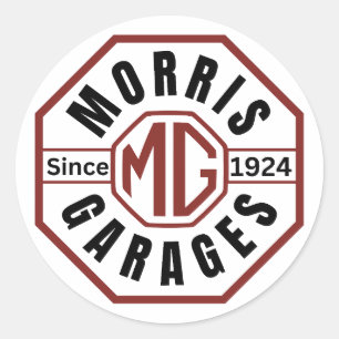 MG Morris Garages Stickers Classic Round