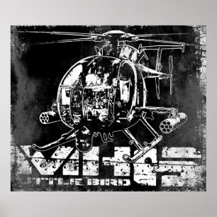 MH-6 Petite affiche d'oiseaux