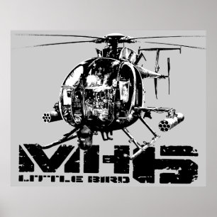 MH-6 Petite affiche d'oiseaux