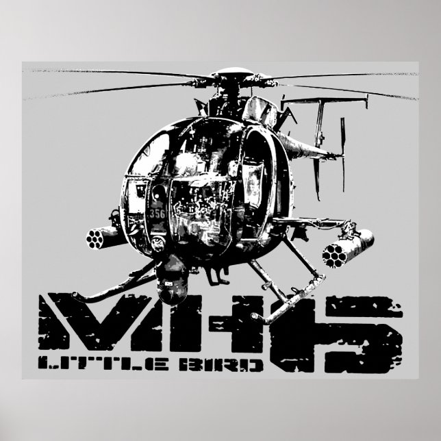 MH-6 Petite affiche d'oiseaux (Devant)
