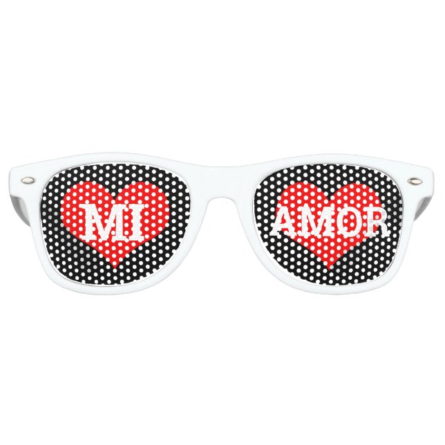 MI AMOR retro Shades / Fun Party Lunettes de solei (Devant)
