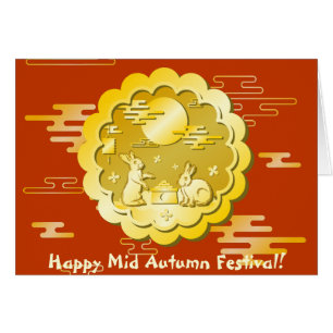 Mi-automne Festival Gold Mooncake Moon Rabbit