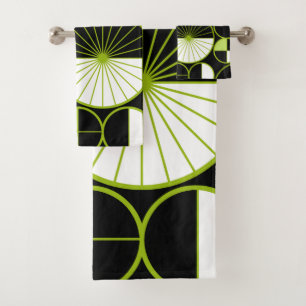 Mi-siècle Cercles modernes Moitié Chartreuse noire
