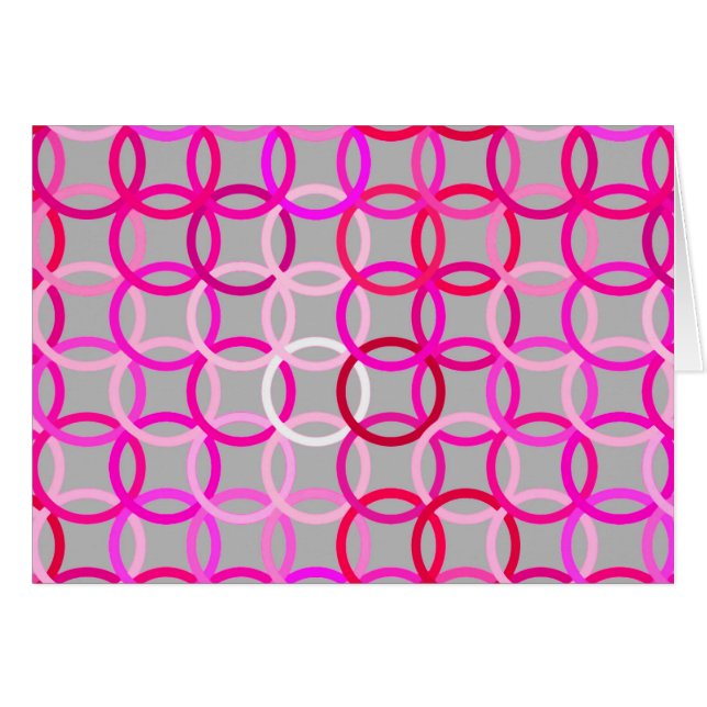 Mi-siècle Cercles modernes, rose, magenta et gris (Devant Horizontal)