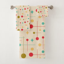 Mi-siècle Moderne Abstrait Motif 29 Crème