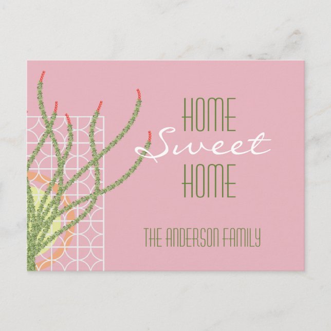 Mi-siècle moderne Cactus l Faire-part mobile (Devant)