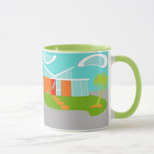 Mi-siècle moderne Cartographie House Mug