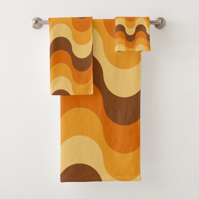 Mi-siècle Moderne des années 1970 Wavy Stripe Moti (En situation)