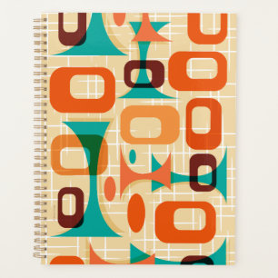 Mi-siècle Moderne Graphique Googie Calendrier Plan
