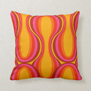 Mi-siècle moderne les années 70 60s coussin motif