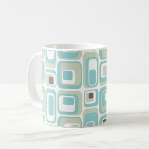 Mi-Siècle Moderne Retro Rectangles Custom Mug