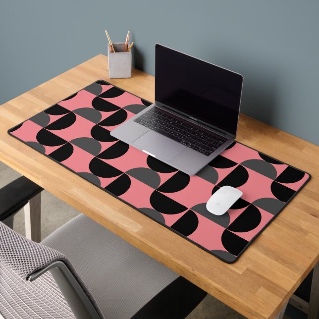 Mi-siècle moderne rose noir et gris (Bureau 2)