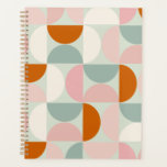 Mi-siècle moderne Sage Vert Blush Orange Motif<br><div class="desc">Motif moderne rétro du milieu du siècle - formes géométriques abstraites - minimaliste motif vert sauge, rose vif, orange et blanc crème.</div>