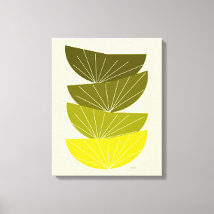 Mi-Siècle Moderne Toile Graines Pods 3