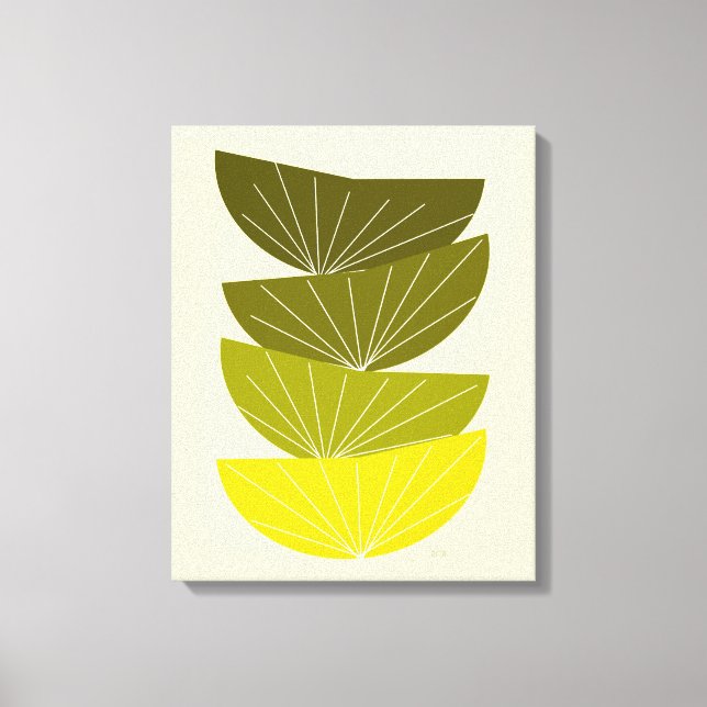 Mi-Siècle Moderne Toile Graines Pods 3 (Recto)