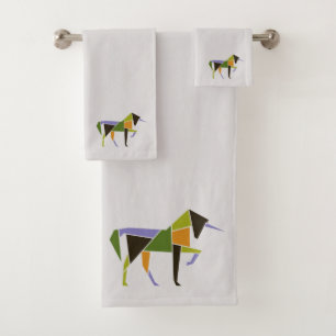 Mi-siècle moderne Unicorne Abstraite Tangram Anima