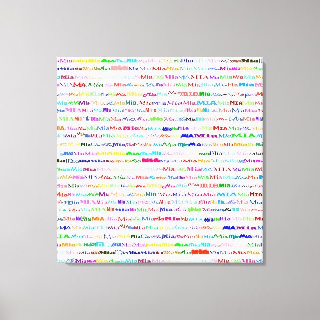 Mia Text Design II toile enveloppée (Recto)