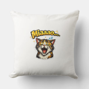 Miaaao... Coussin de jet adorable de chat endorm