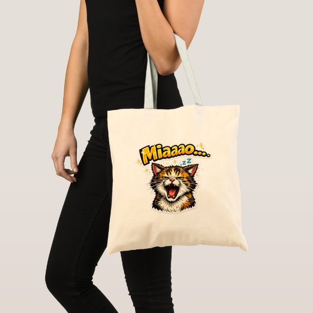 Miaaao... | Sac fourre-tout chat mignon endormi (Devant (produit))