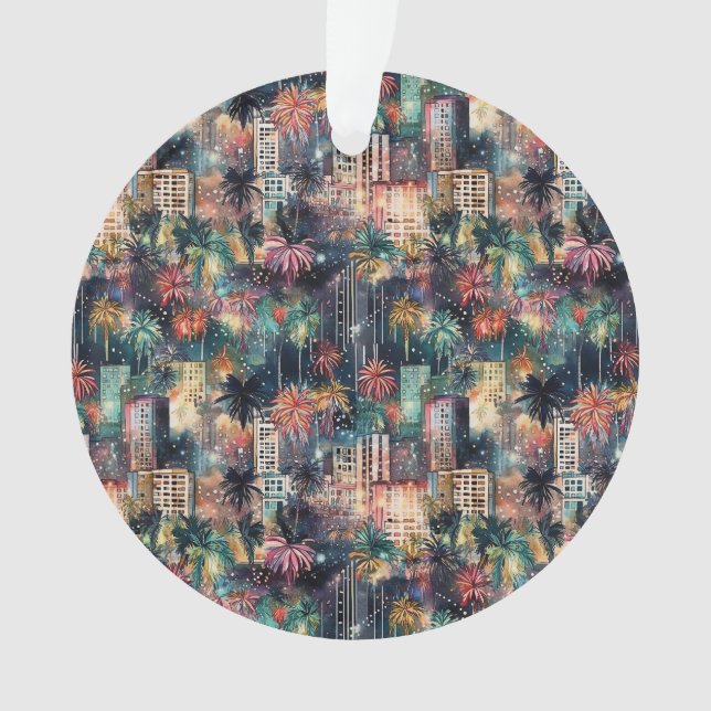 Miami à Noël & Nouvel An en aquarelles (devant)