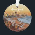 Miami Beach Floride Aquarelle Vintage Art<br><div class="desc">Miami Beach Floride Aquarelle Vintage Art</div>