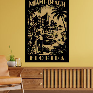 Miami Beach, Floride Art Déco Rétro Voyage Tourism