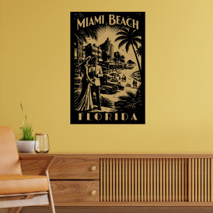 Miami Beach, Floride Art Déco Rétro Voyage Tourism