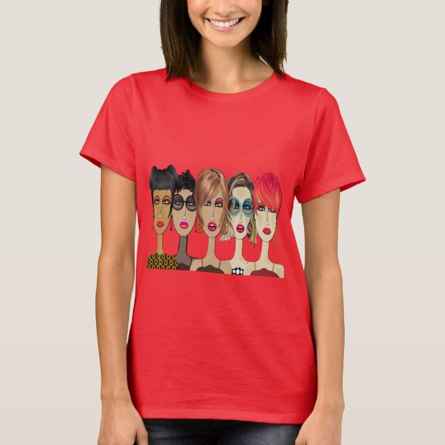 Miami Chic – Bold Fashionista Pop Art T-Shirt (Devant)